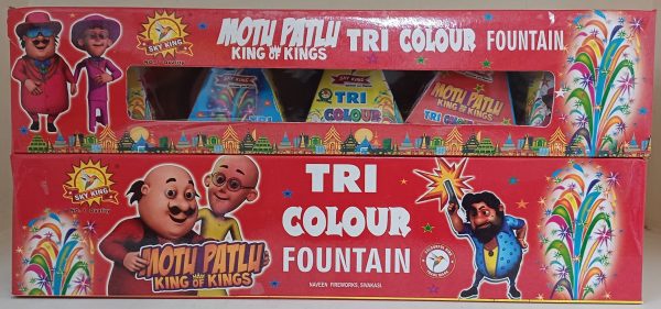 Motu Patlu Tri Colour Fountain(5Pcs/1Box) - Image 2