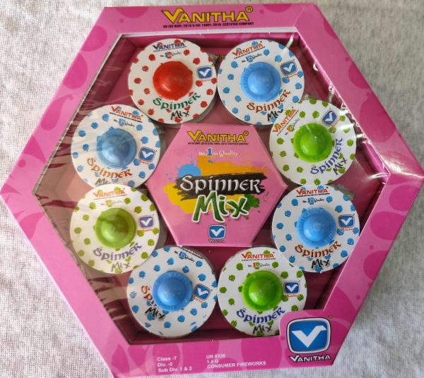 Spinner Mix MultiColour (Red,Green&White - 8Pcs/1Box)